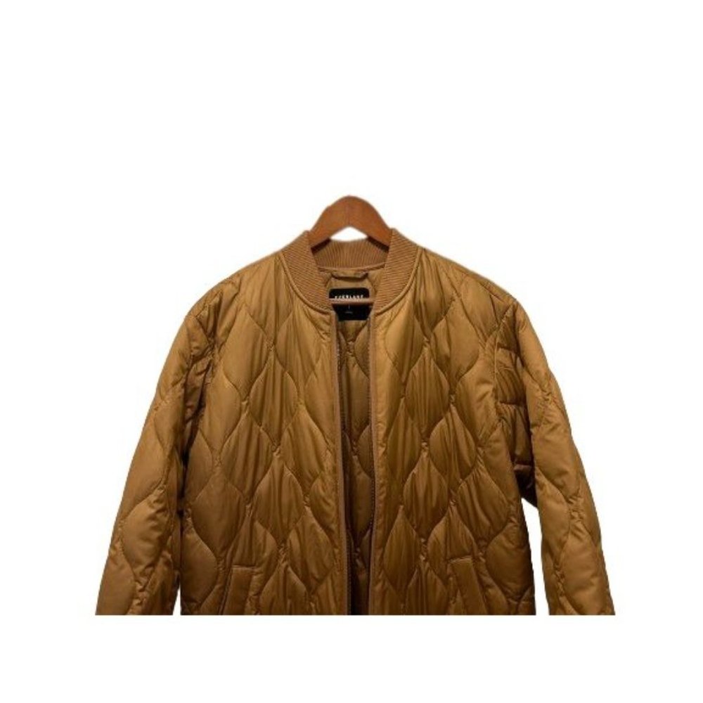 EVERLANE ReNew Long Puffer Coat Quilted Golden-Brown Size Small - Picture 9 of 14